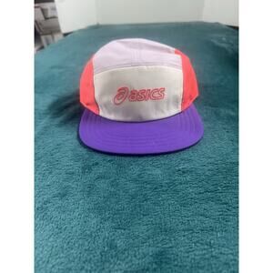 Asics Cap One Size Womens Purple Ladies 5 Panel Reflective Detail Hat